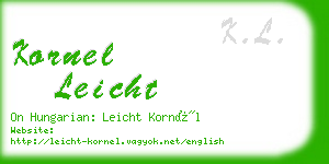 kornel leicht business card